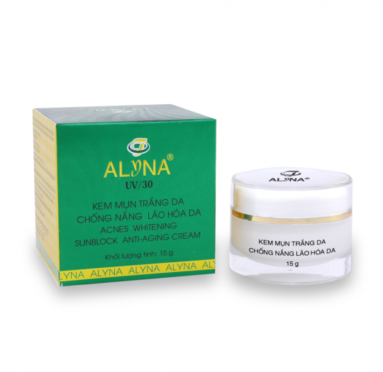 Alyna Kem Mụn Trắng Da Chống Nắng Lão Hóa Da 15g