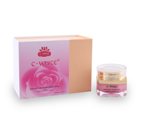 C-White Kem Mụn Trắng Da Chống Nắng 8g