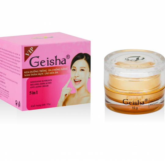 Geisha Kem Dưỡng Trắng Da Chống Nắng, Nám, Thâm, Mụn, Lão Hóa Da 10g (VIP)